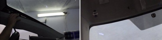 Процесс освобождения салона от ненужных деталей
